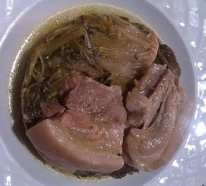 Pork with celery