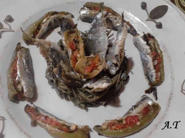 Sardine in nest caper